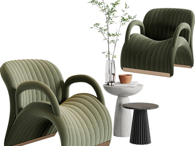 现代休闲沙发椅3d模型 现代休闲沙发椅