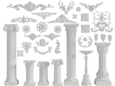 欧式罗马柱子、雕花
