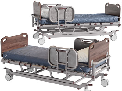 现代可升降病床3d模型 现代可升降病床