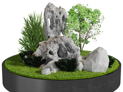 中式假山景观园艺小品
