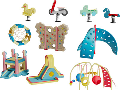 现代儿童游乐设备3d模型 现代儿童游乐设备