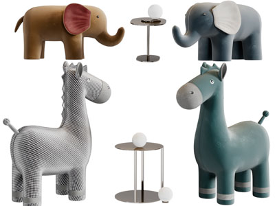 现代卡通动物儿童玩偶玩具