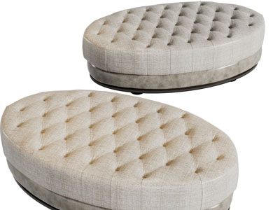 现代椭圆形沙发凳