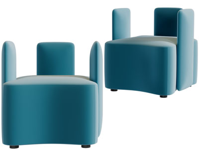 现代单人沙发3d模型 现代单人沙发