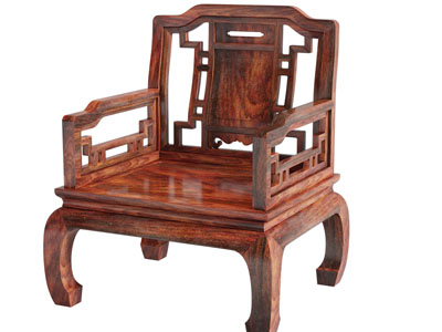 中式红木雕花扶手椅子