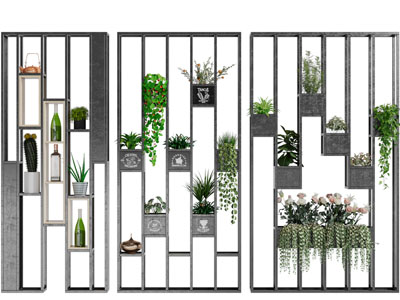 现代装饰盆栽的装饰架