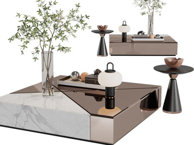 现代茶几3d模型 现代茶几