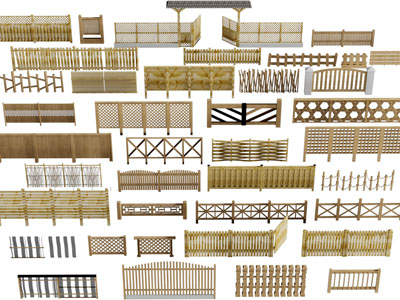 新中式实木围栏、护栏和栏杆