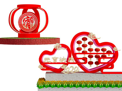 中国新春佳节美陈雕塑雕刻