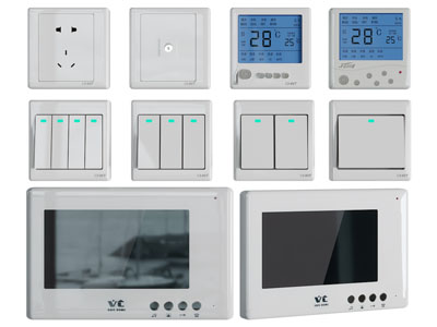 现代方形开关面板插座温度计3d模型 现代方形开关面板插座温度计