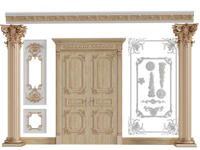 欧式大门、罗马柱子