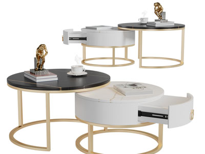 现代轻奢茶几3d模型 现代轻奢茶几