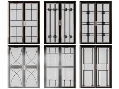 新中式玻璃推拉门
