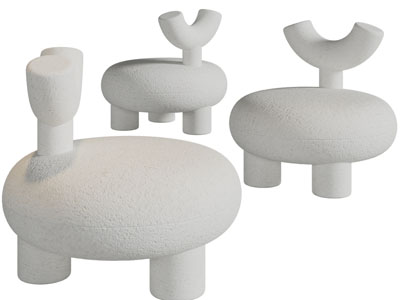 侘寂风休闲沙发椅子