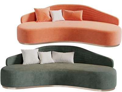 现代多人沙发3d模型 现代多人沙发