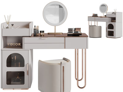现代轻奢化妆、梳妆台