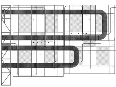 工业风loft水管天花吊顶