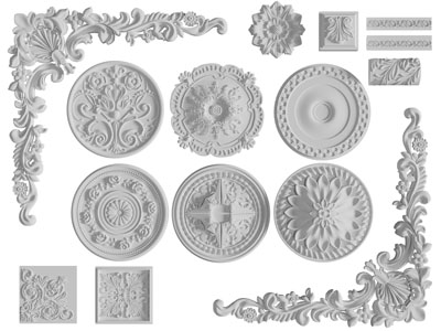 欧式雕花装饰构件、灯盘