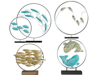 新中式装饰摆件组合