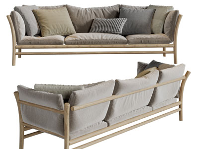 北欧多人沙发3d模型 北欧多人沙发