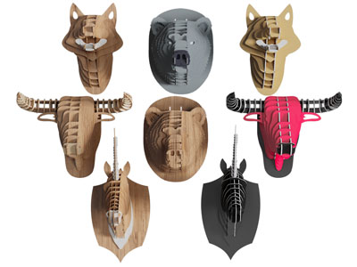 北欧实木动物墙饰挂件