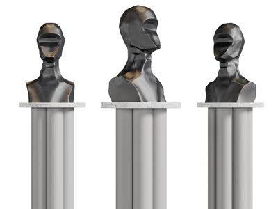 现代人头雕塑雕刻