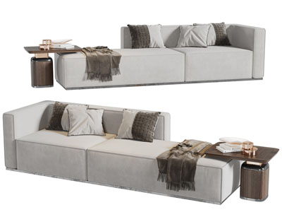 现代布艺多人沙发3d模型 现代布艺多人沙发