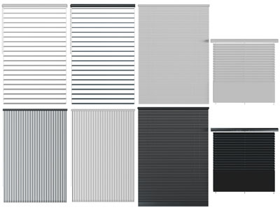 现代拉帘、百叶窗帘3d模型 现代拉帘、百叶窗帘