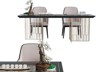 新中式茶桌椅组合