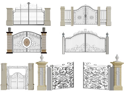 欧式雕花铁艺大门