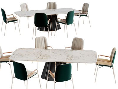 现代轻奢餐桌椅组合