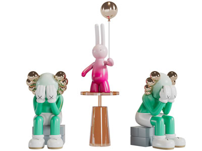 现代kwas公仔装饰品摆件