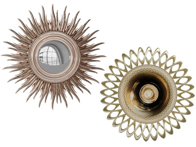 欧式雕花边框装饰镜子挂件