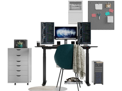 现代书桌椅组合