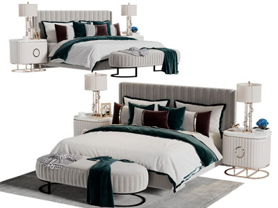 现代轻奢双人床