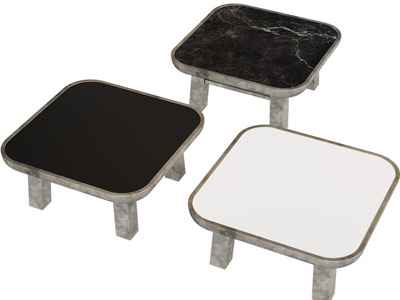 现代方形茶几3d模型 现代方形茶几