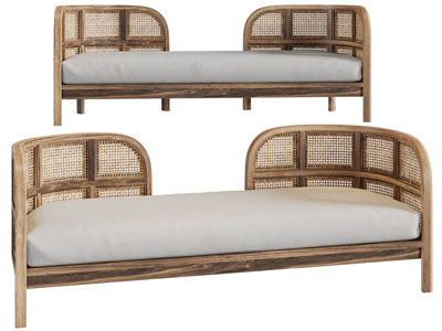 侘寂风多人沙发3d模型 侘寂风多人沙发