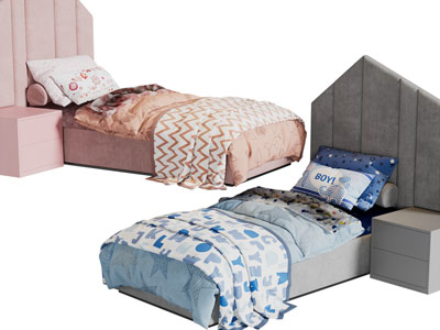 现代儿童单人床