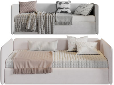 现代儿童沙发床3d模型 现代儿童沙发床