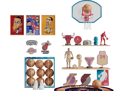 现代篮球体育用品3d模型 现代篮球体育用品