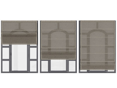 现代卷帘、罗马帘3d模型 现代卷帘、罗马帘