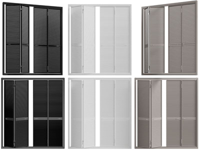 北欧百叶门扇折叠推拉门