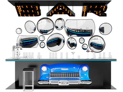 后现代酒吧吧台