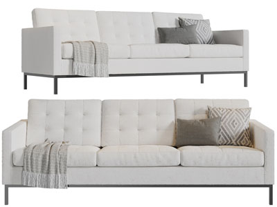 现代布艺多人沙发3d模型 现代布艺多人沙发