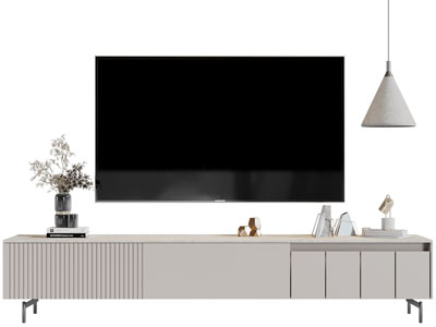现代电视柜、电视机