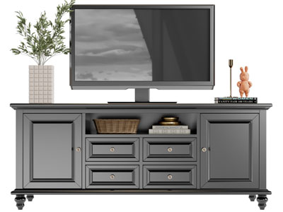 美式电视柜、电视机