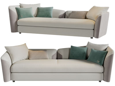 现代布艺多人沙发3d模型 现代布艺多人沙发