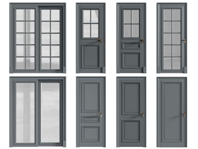 简欧平开门、推拉门