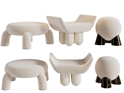 侘寂风沙发凳子