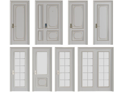 简欧单扇、字母平开门